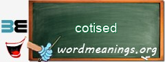 WordMeaning blackboard for cotised